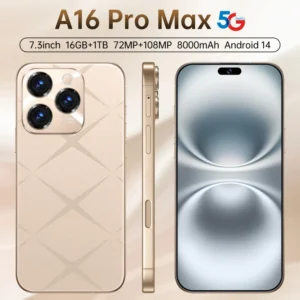 All-Round Flagship 16 Pro Max 5G 16+1TB 8000mAh 7.3″ HD OLED 108MP Deca Core Dual SIM Multi-Language Smartphone