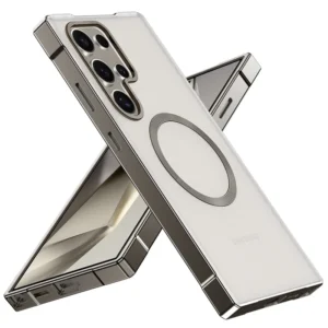 Aluminum Metal Frame Case for Samsung Galaxy S25 Ultra S24 Ultra Military Grade Protection Hard PC Back Cover Magnetic Case