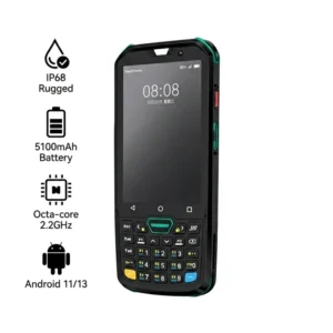 Android 13 Handheld Computer 4GB 64GB 4G WiFi Rugged PDA with RFID Reader & 2D Barcode Scanner Industrial Mobile Data Terminal
