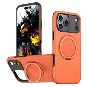 Anti Drop Wireless Charging Magnetic Case with Standing Support for iPhone 17 Pro Max
