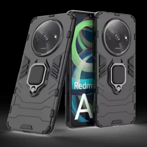 Armor Slim Protective Hard Plastic Shockproof Mobile Phone Case with Holster for Xiaomi Redmi A3 4G PC Back Cover