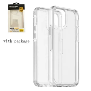 Armor Transparent Hard Shockproof Protective Back Cover for iPhone 12 13 14 Pro Max Plus Clear Cell Phone Case