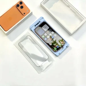 Automatic Dust Removal Easy APP Mobile Phone Full Glue Tempered Glass Screen Protectors 9H Hardness Full Coverage for 16 17