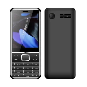 Big Screen 3.4 Inch Metal Housing Seniors Feature Phone Dual SIM Spanish German Languages 3000mAh Battery Big Keys