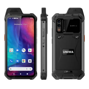 Black Orange 6.3 Inch HD+ 4G Rugged Phone 4GB RAM 64GB ROM Helio P35 Android Smart Mobile Phone With Side Fingerprint Unlock