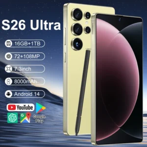 Brand New S26 Ultra 5G Smartphone 16GB+1TB 7.3 Inch HD 120Hz Screen Android 16.0 Dual SIM CDMA 108MP Camera Gaming