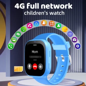 C11 4G Kids Smart Watch SIM Card Children SOS Call GPS Track Front Camera Voice Video Chat Photo Silica Gel Band Color Screen