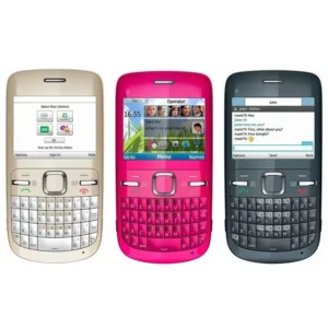 C3 00 QWERTY Feature Phone 2G GSM WiFi Unlocked 2.4” QVGA 1320mAh 2MP Camera FM BT Social Media Compact Slim Mobile Cellphone