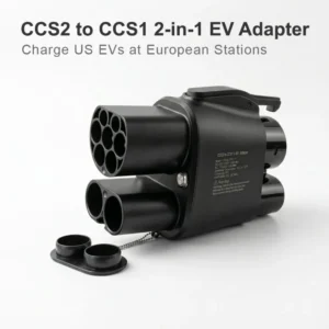 CCS2 To CCS1 Adapter EV Charger 2 In 1 1000V 250A DC Fast Charging And Type 2 AC Charging For US EVs At European Stations