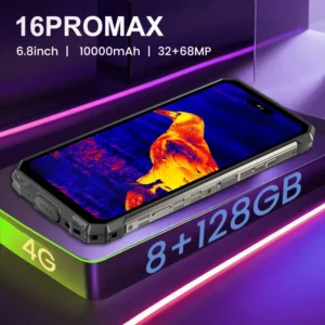 CNCE 16PROMAX Ultra Rugged Mobile Phone 8GB RAM 128GB ROM 68MP+32MP Camera 10000mAh Battery LTE HD IP68 Waterproof Dual SIM Card