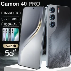 Camon 40 Pro Global Version Smartphone 7.3″ HD 120Hz OLED Deca Core 16GB+1TB RAM 108MP Camera 100W Quick Charge 3G/4G/5G