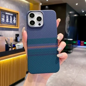 Carbon Fiber Hard PC Phone Case for iPhone 17 16 15 14 13 12 Pro Max Shockproof Protective Cover