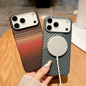 Carbon Fiber Texture Magnetic Kevla Ultra Thin Skin Feeling Matte Hard PC Phone Cover Shell Case for iPhone 11 to 17 Pro Max