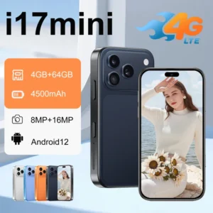 Card Phone I17 Mini Children’s Smartphone 4G Android 12 Dual SIM 3.9″ HD LCD 16MP+8MP Camera Quick Charge 65W Global