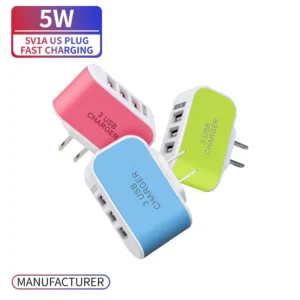 Cell Phone Wall Charger Fast PD3.1 USB Power Adapter 5V 1A Type-C Cable Mobile Travel Adapter
