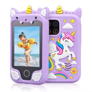 Children’s Toy Smartphone with MP3 Games Daily Reminder Touch Screen Digital Camera Silicone Case