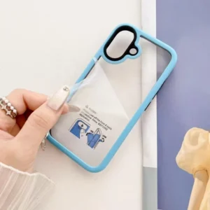 Clear Anti Fall Hard Acrylic Back Case for 14 Pro Max 16 15 13 12 11 TPU PC Material Mobile Phone Cover Case