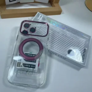 Clear Anti-Yellowing TPU+PC Phone Case for iPhone Skin Feel Magnetic Shockproof Mobile Cover