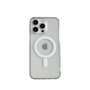 Clear Magnetic Hard Phone Case for iPhone 15 Promax