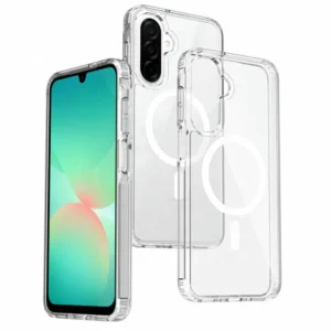 Clear Magnetic Two-in-one PC Hard Cell Phone Case for Samsung A17 A16 A26 4G 5G Magnetic Wireless Charging Hybrid Case
