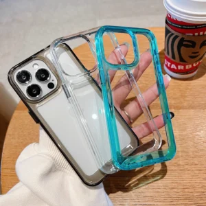Clear Shockproof Hard Acrylic Mobile Phone Cases for 14 13 12 Mini 11 Pro XR XS Max 7 8 Plus