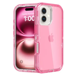Clear Transparent Thick Heavy Duty Phone Case for iPhone 17 16 16E 15 Pro Max Plus 13 14 12 11 Shockproof Hard Cover