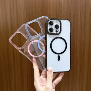 Clear iPhone Case for iPhone 17 Pro Max Transparent Magnetic Cover TPU PC Shockproof Anti Yellowing Phone Cases