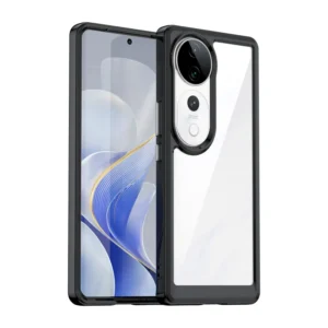 Colorful Transparent Phone Case for vivo S19 Pro Y29 4G Hard Acrylic and Soft TPU Folding Mobile Case for vivo V40 V50 5G