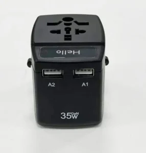 Compact Portable USB Charger Travel Adapter Multi-Function 35W Electrical Plug Socket for Laptop Camera Earphones QC3.0 Function