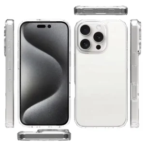 Concise Design Transparent Hard Mobile Phone Case for iPhone 16 Pro