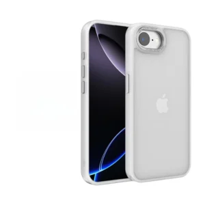 Custom LOGO Metal Camera Frame PC+TPU Shockproof Matte Translucent Phone Case for iPhone 16e 12 13 mini 14 15 16 Pro Max