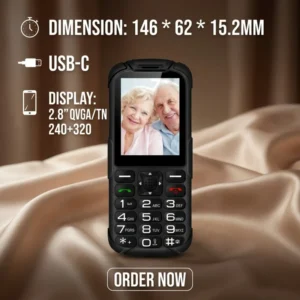Custom Logo 2G Elder Cell Phone 3000mAh Big Battery Hand Torch Senior Phone GSM Dual SIM Card Dual Standby for Old People Use