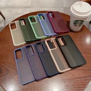 Customization Colorful Transparent Phone Case for Samsung Galaxy S23 Ultra Hard Acrylic and Soft TPU Folding Mobile Phone Case
