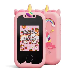 Cute Unicorn Kids Smart Phone With 2 Cameras Daily Planning Reminder Phone for Gift