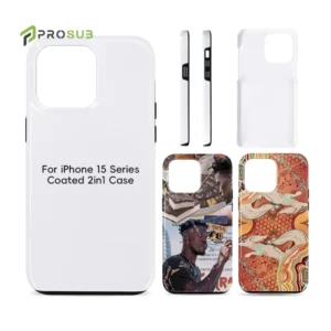 DIY TPU+PC Sublimation Phone Cases Blanks For 16 Series 3D Coated 2-in-1 Tough Case With 360 Protection Shockproof
