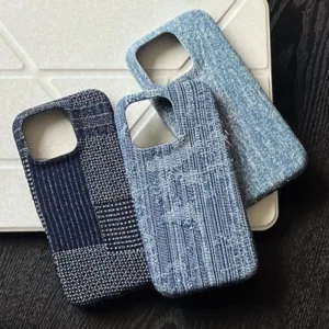 Designer Jeans Fabric Protective PC Hard Case for iPhone 17 13 14 15 Pro Max Mobile Phone Cover for iPhone 16 Pro