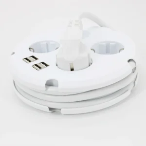 Desktop Power Strip Universal Travel 4 USB Charger Extension Plug Socket With Cable NFC Enabled 16A