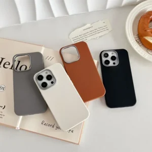 Diamond PU Leather Hard PC Strong Magnetic Wireless Charge Cell Phone Case for iPhone 12 13 14 15 16 Pro Max Shell