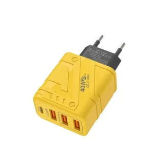 Dual 5v3a 12W Wall Adapter Phone Charger QC3.0 USB 12W PD USB-C Charger with 3USB+PD Fast Travel Adapter