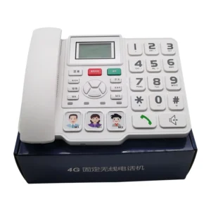 Dual SIM 4G LTE Desk Phone for Seniors Elderly WiFi Hotspot SOS Emergency Call