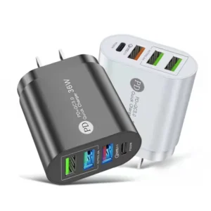 EU/US/UK Plug PD 36W Fast Charging Mobile Phone Charger 5V4A PD+3USB Multi Port Adapter Charging Head