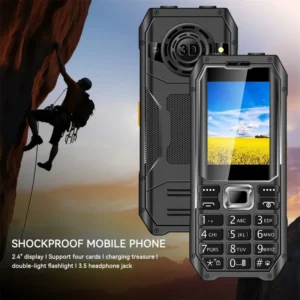 Elder Keypad Phone 2.4 Inch 6800mAh Dual Flashlights 21 Keys SOS FM Dual SIM GSM EU Plug