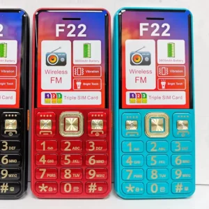 F22 Bar Feature Phone Mini Slim Rugged Budget Mobile with Triple SIM Card Gaming & Flash Light Condition New