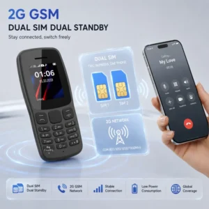 Factory 2G GSM Feature Phone Dual SIM Card High Volume Speaker Unlocked Mobile Phone