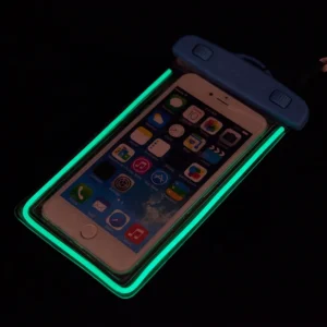 Factory Classic Transparent Waterproof Bag PVC Touch Screen IPX8 Phone Bag With Silicone Fluorescent Strip