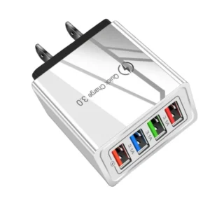 Factory OEM Quick Charge 3.0 and PD3.1 48W 4 Port USB Wall Charger Adapter OTP OVP Protection EU US Plug for Mobile Phone Earphone