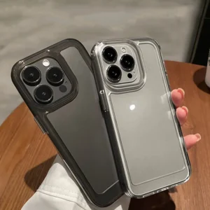 Factory Price Transparent TPU Shockproof Street Fashion Armor Case Hard Acrylic Cover for 16 11 Mobile Phone Cases
