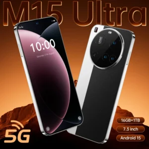 Factory Smartphones 5G LTE M15 Ultra Deca Core 16GB+1TB Android 15 7.3 Inch AMOLED HD Dual SIM Global French Spanish English