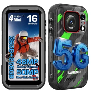 Flagship 4 Inch 5G LTE GSM Rugged Phone 36(12+24)GB+256GB 3700mAh Big Battery 50MP Camera Android 16 Dual SIM IP68 Eagle