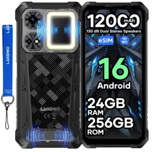 Flagship 4G Rugged Phone 24GB+256GB 12000mAh Water Resistant 64MP Camera Android 16 Smartphone Rhino1 Pro